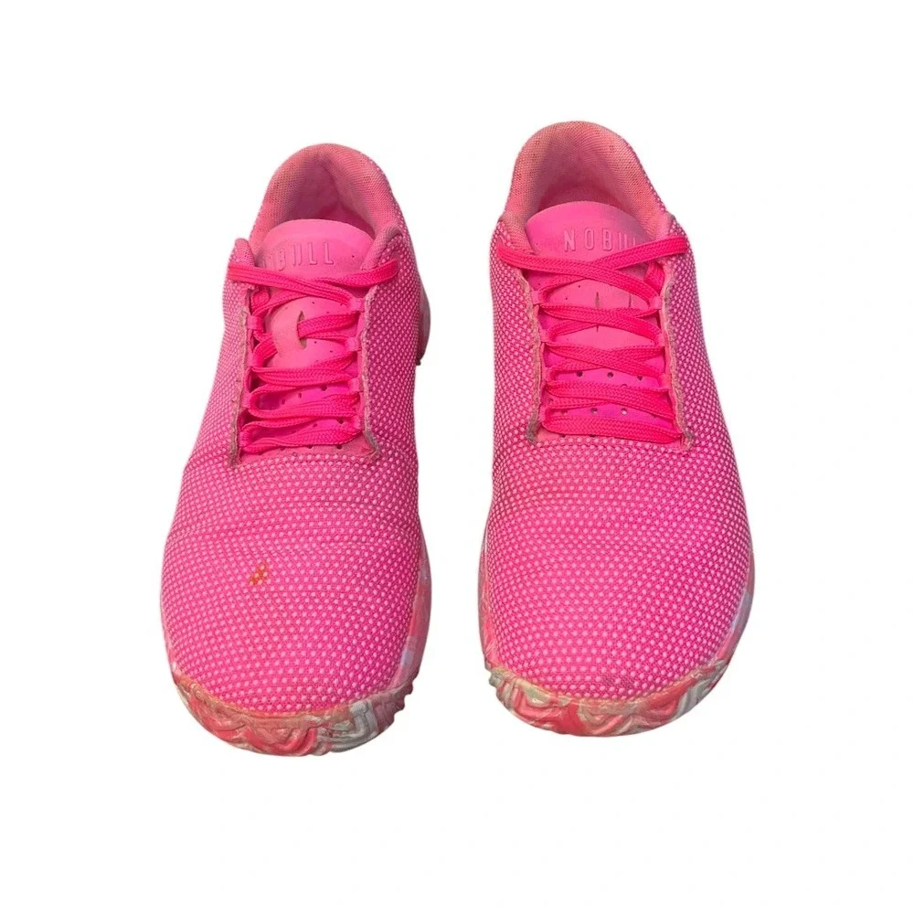 NOBULL Pink SuperFabric Trainer Women's‎ Cross Training Shoes Marbled Sole